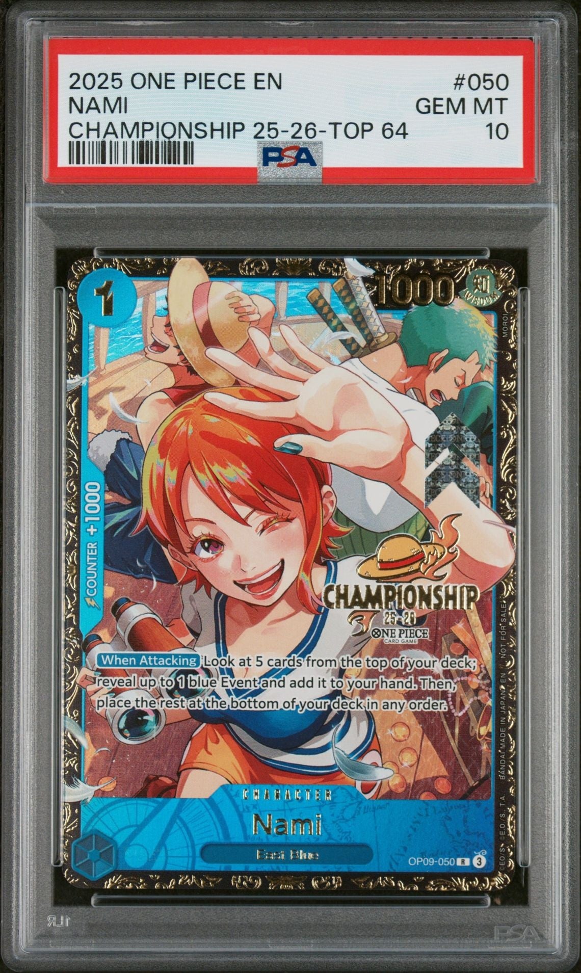 2025 ONE PIECE PROMOS | CHAMPIONSHIP 25-26-TOP 64 - PSA 10